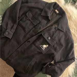 RARE KANGOL X HM OVERSIZED UNISEX MEDIUM BUTTON UP JACKET